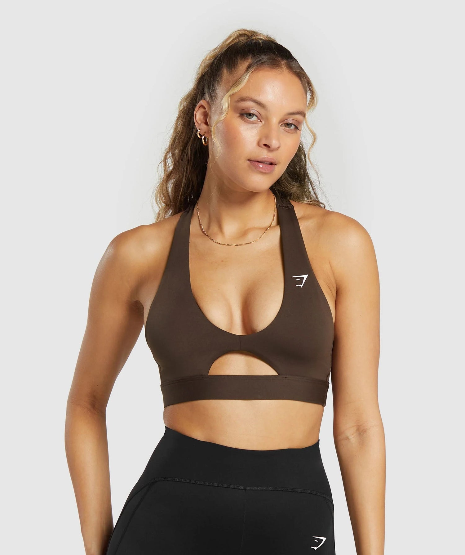 Peek A Boo Sports Bra - Archive Brown