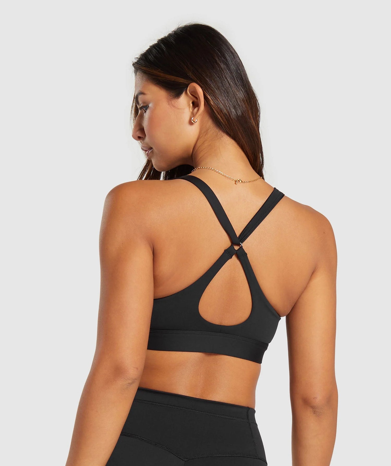 Peek A Boo Sports Bra - Black