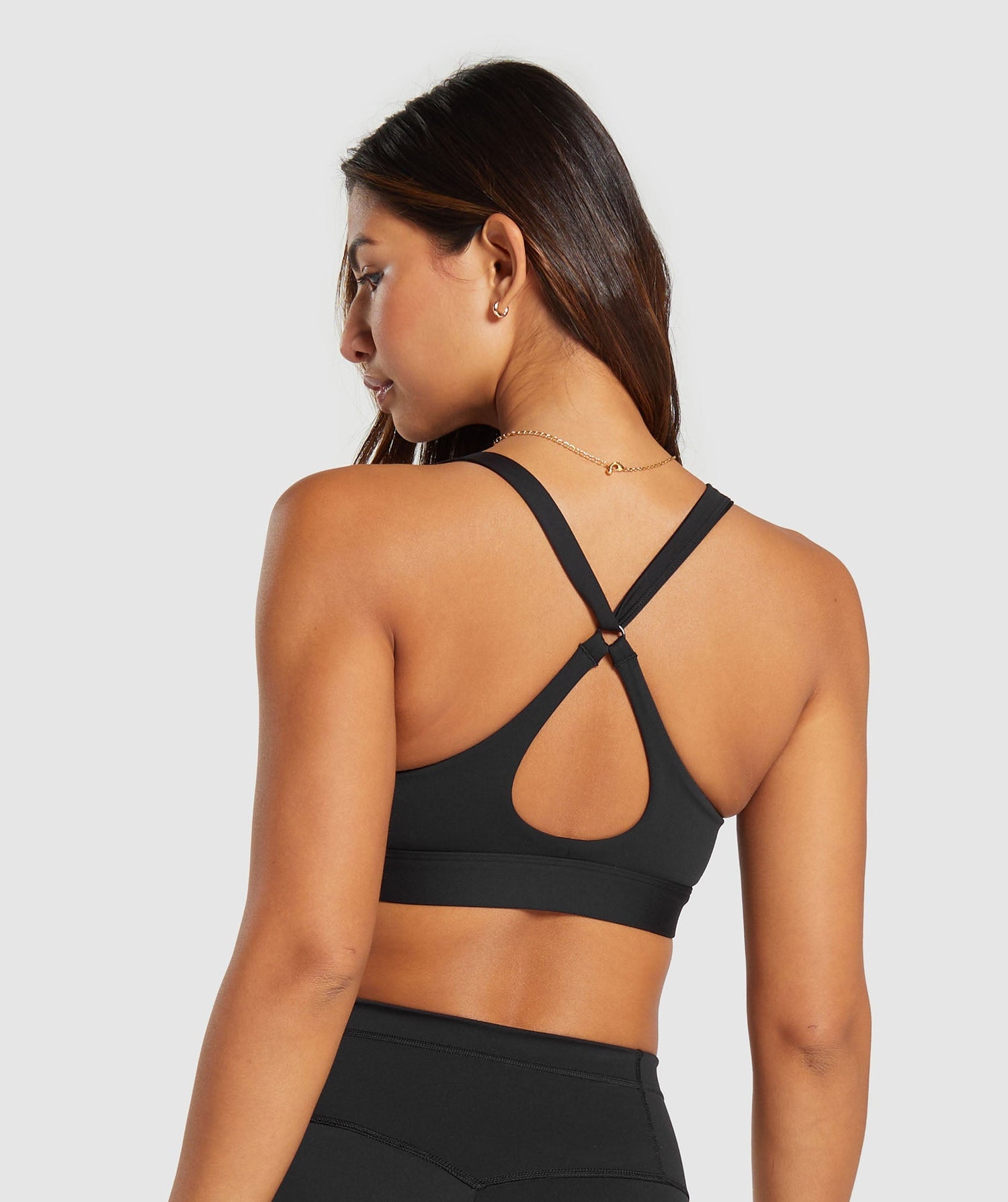 Peek A Boo Sports Bra - Black