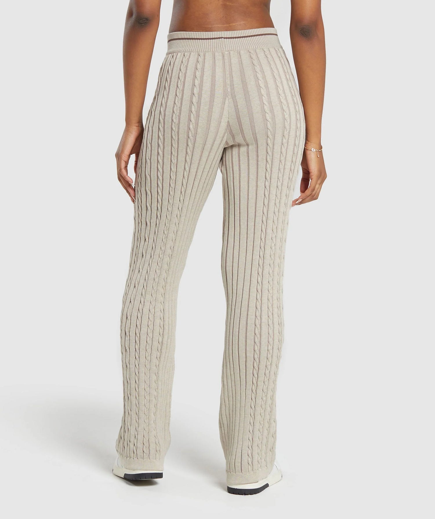 Rest Day Cable Knit Pant - Stone Brown Marl