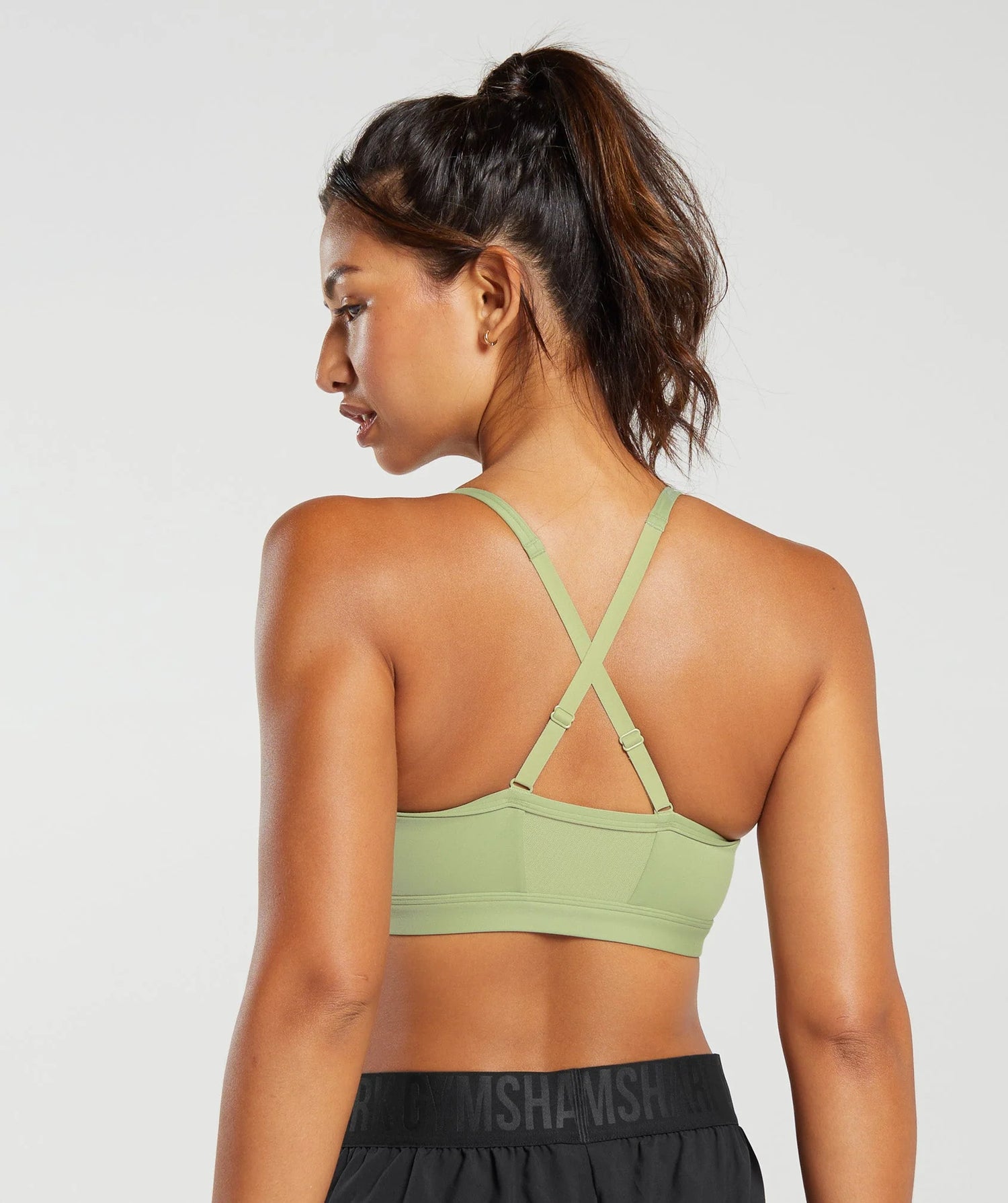 Ruched Sports Bra - Light Green