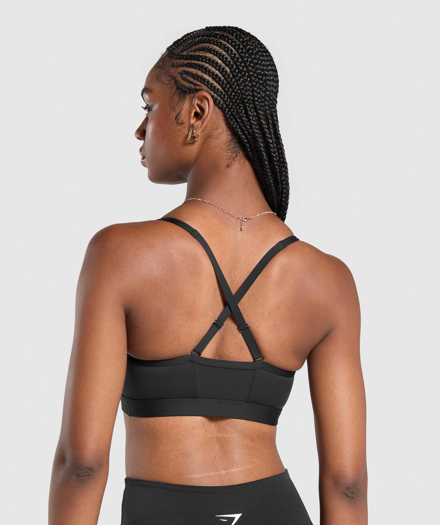 Ruched Sports Bra - Black