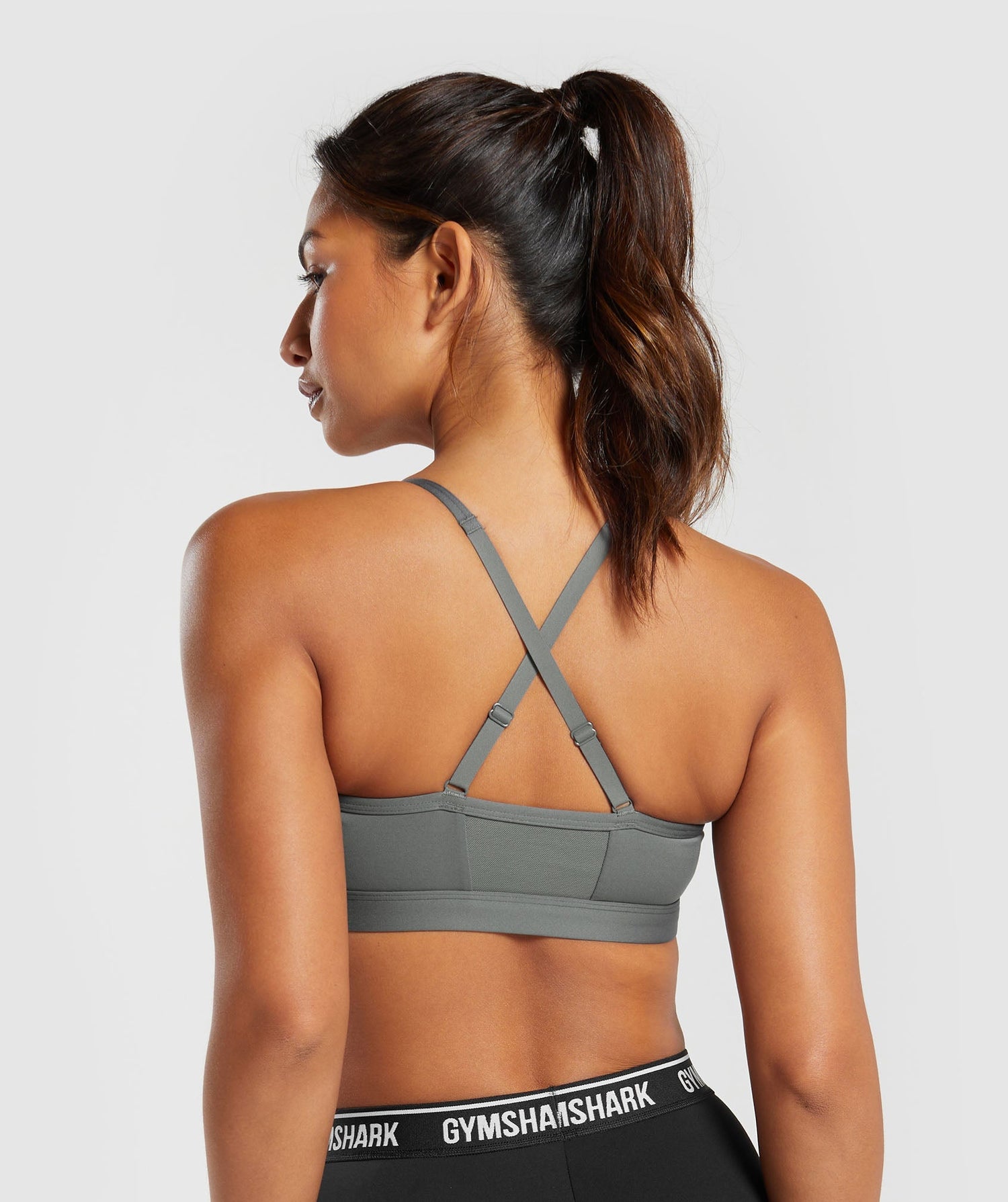 Ruched Sports Bra - Brushed Grey