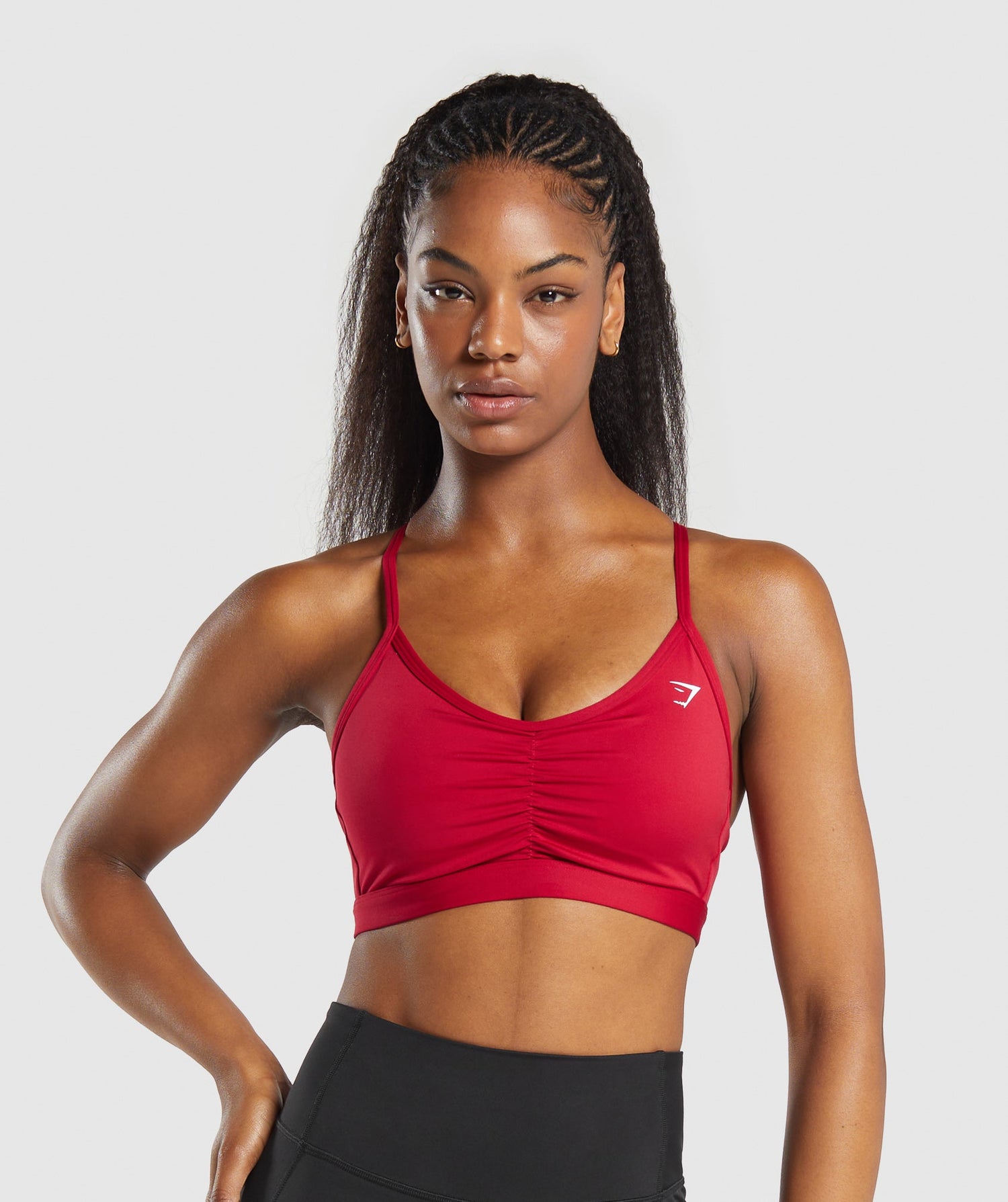 Ruched Sports Bra - Conditioning Red