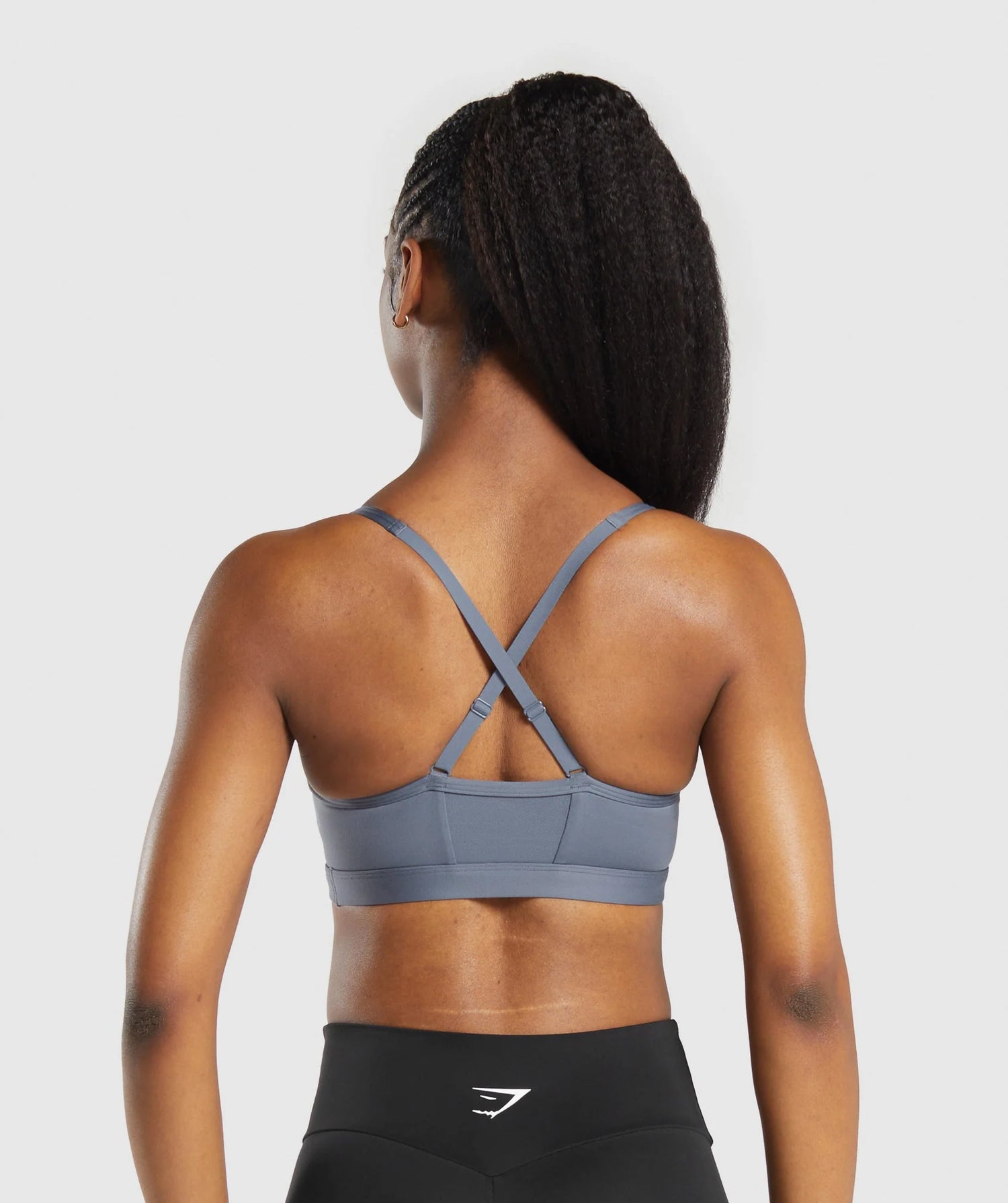 Ruched Sports Bra - Iron Blue