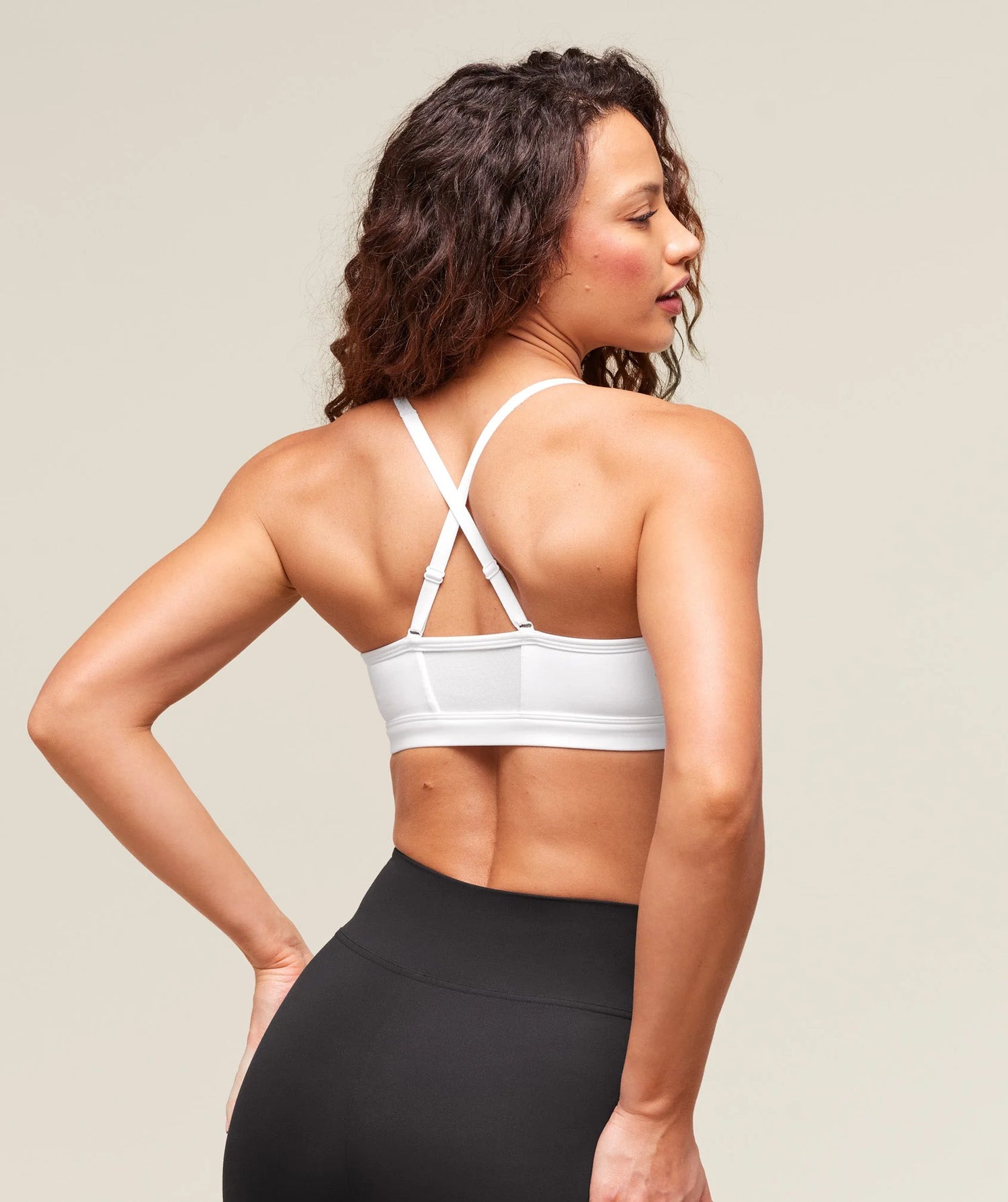 Ruched Sports Bra - White