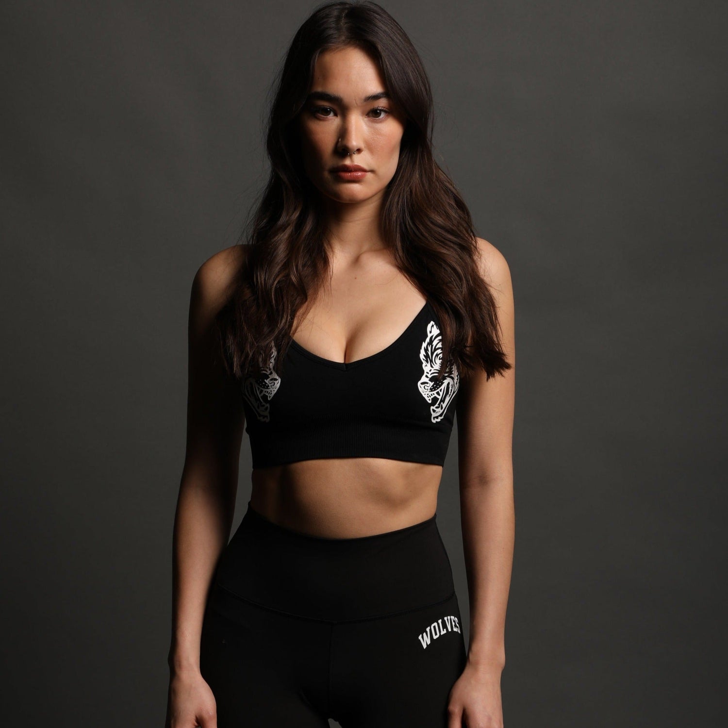 Dual "Everson Seamless" Sports Bra - Black