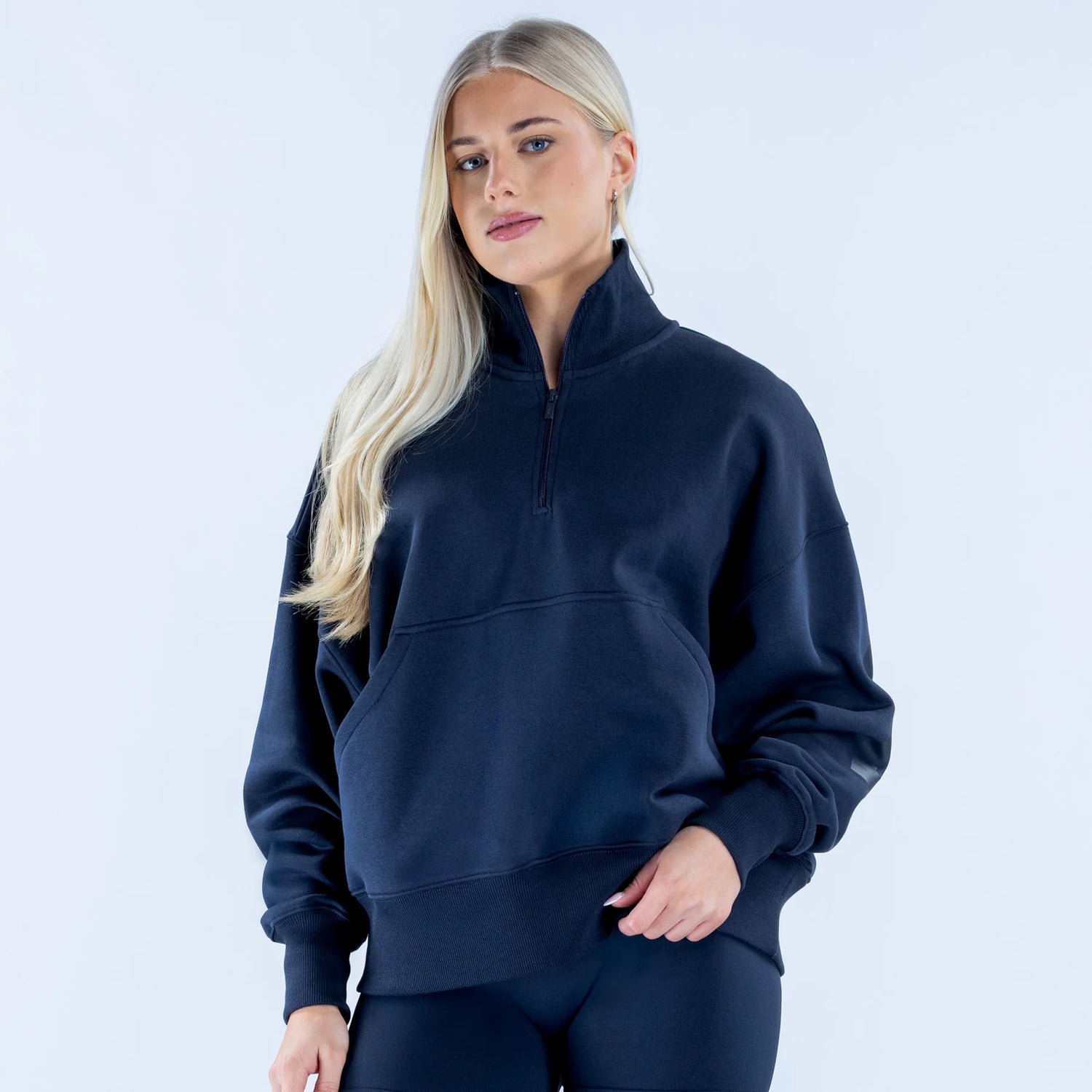 Signature Quarter Zip Sweatshirt - Ink