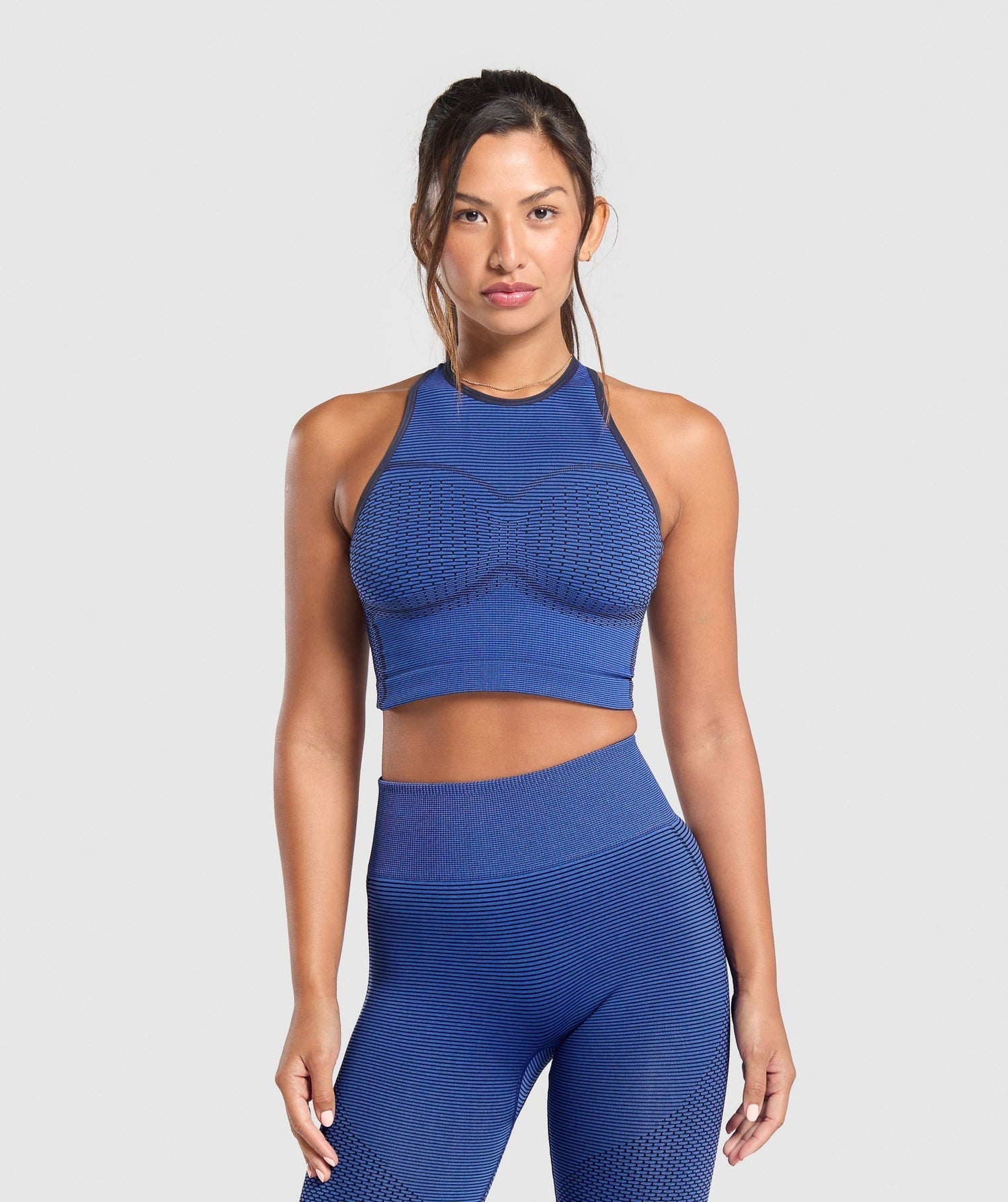 Sport Seamless Cropped Tank - Blue