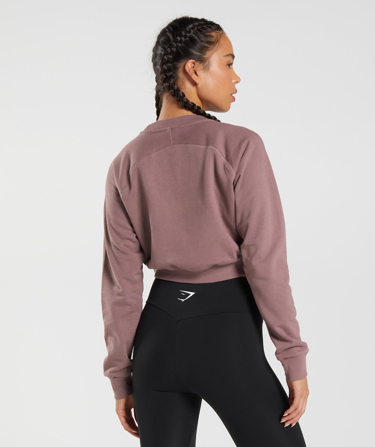 Training Cropped Sweater - Dusty Maroon