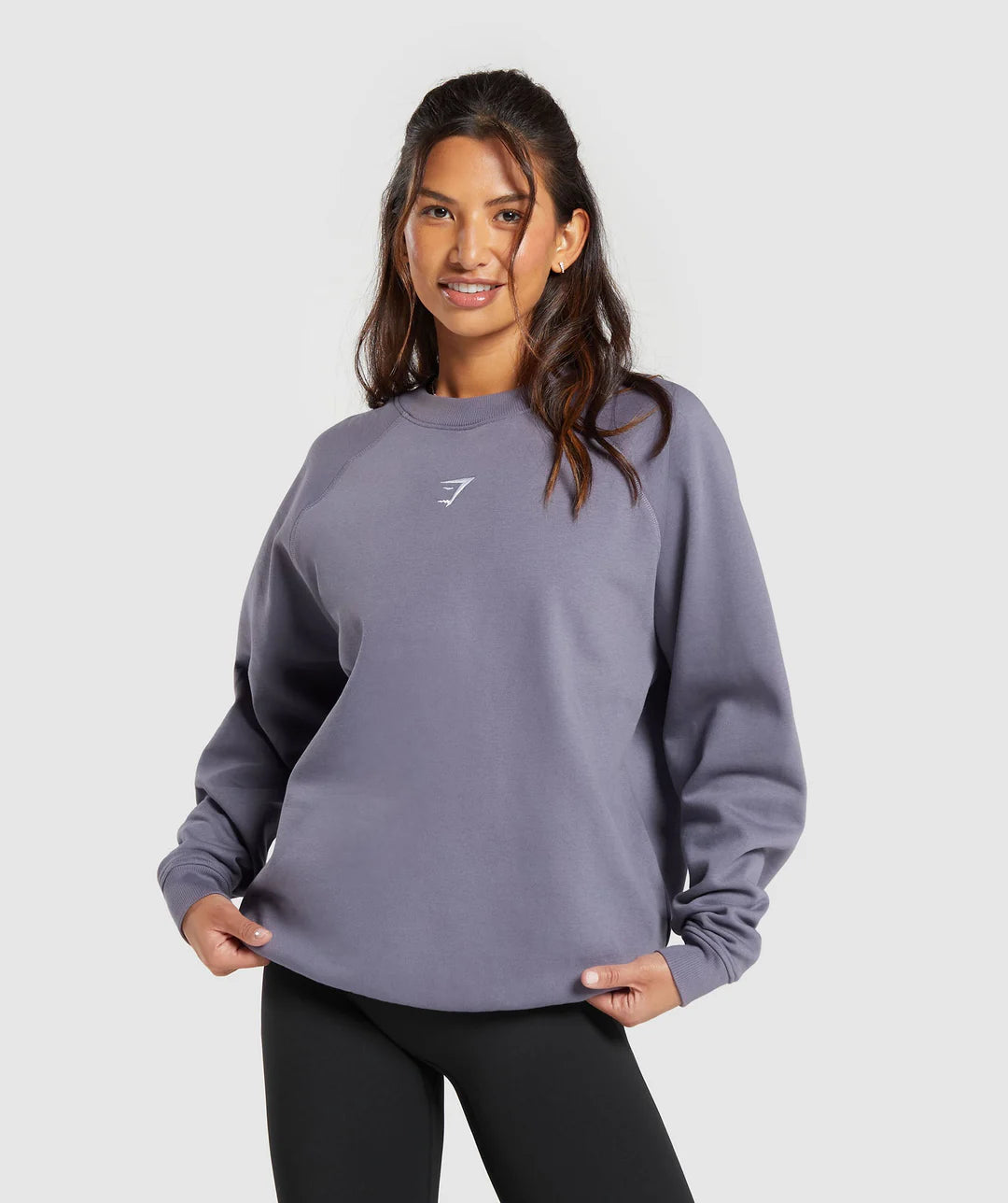 Training Oversized Fleece Sweatshirt - Dewberry Purple