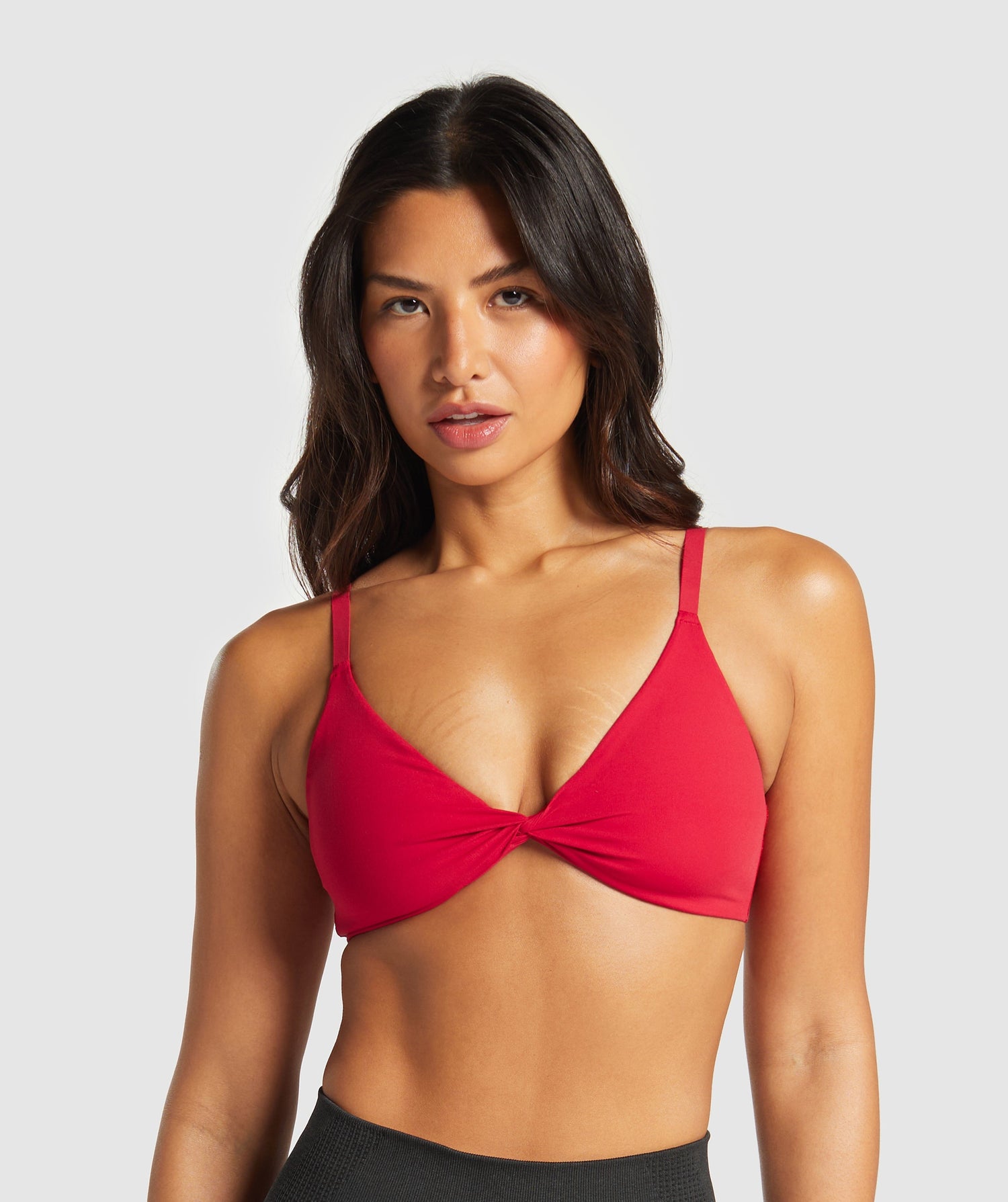 Twist Front Bralette - Carmine Red