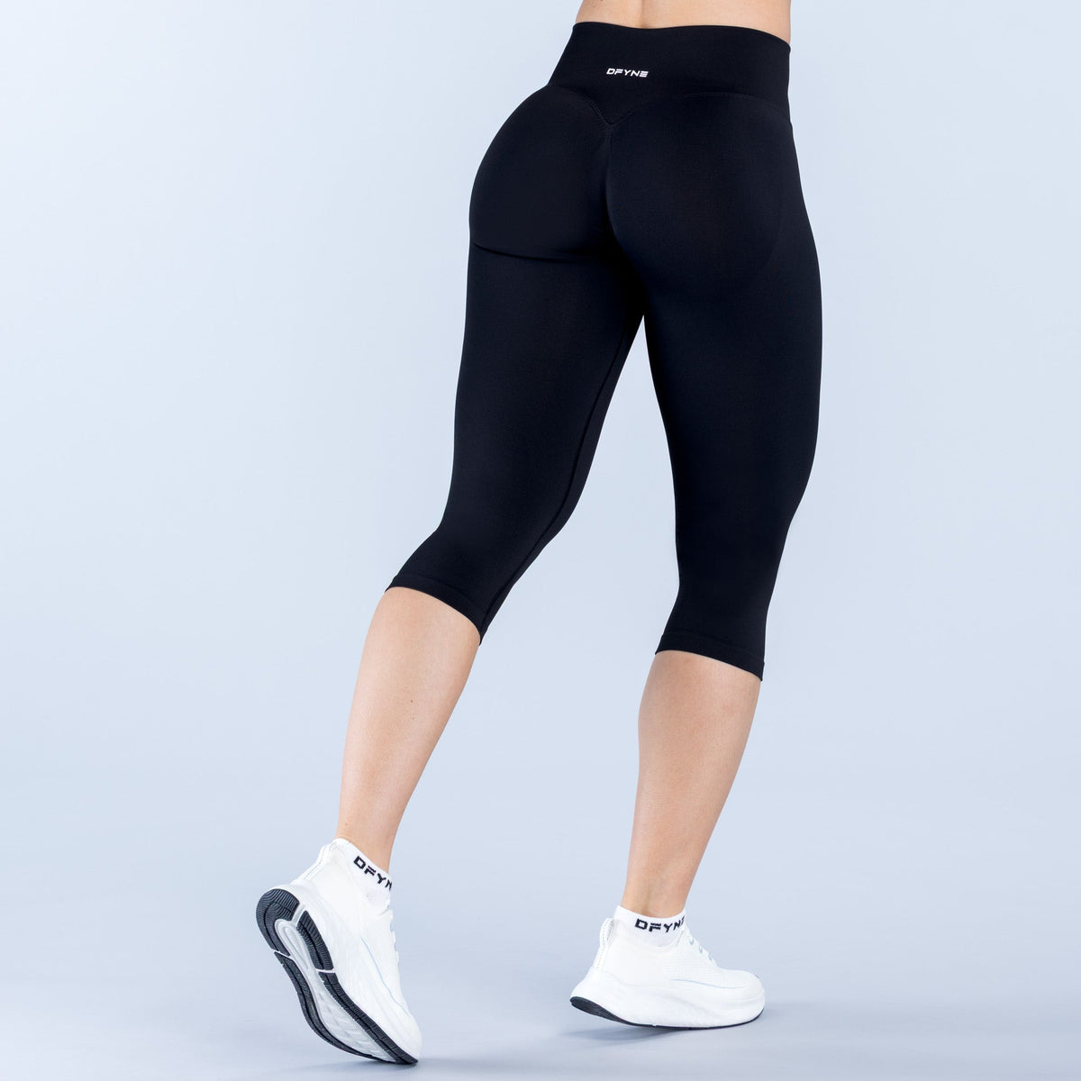 Vision Capris | Straight Waistband  - Midnight Black