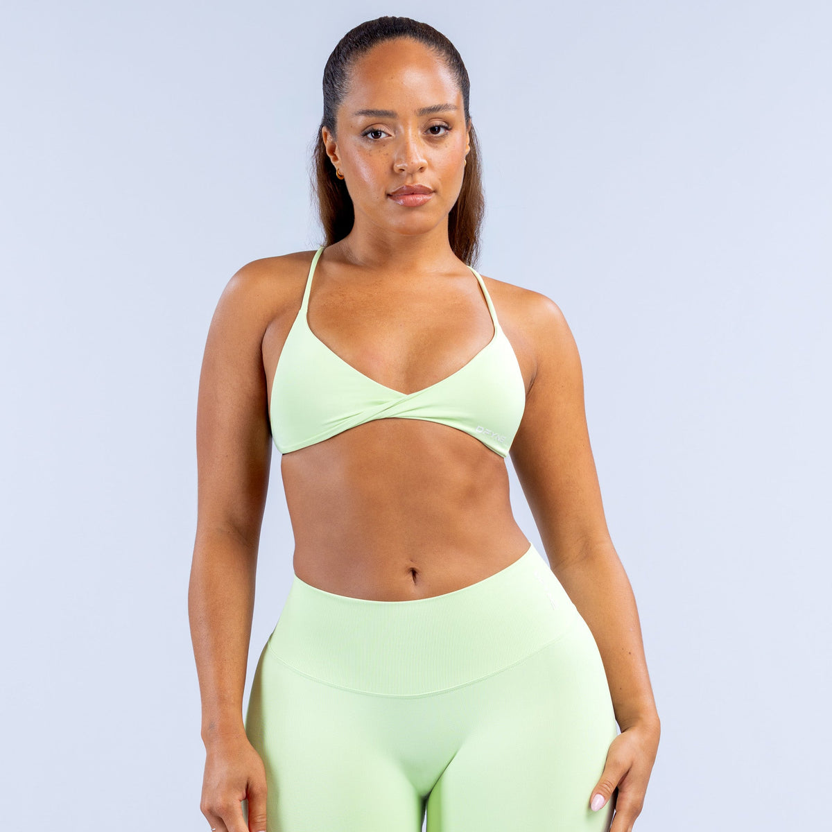 Vision Twist Front Sports Bra - Lime
