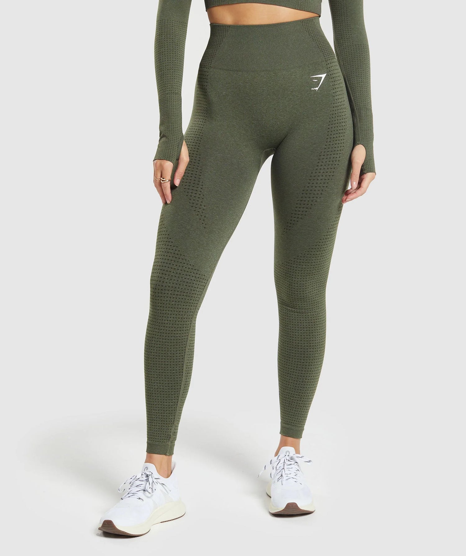 Vital Seamless 2.0 Leggings - Base Green Marl