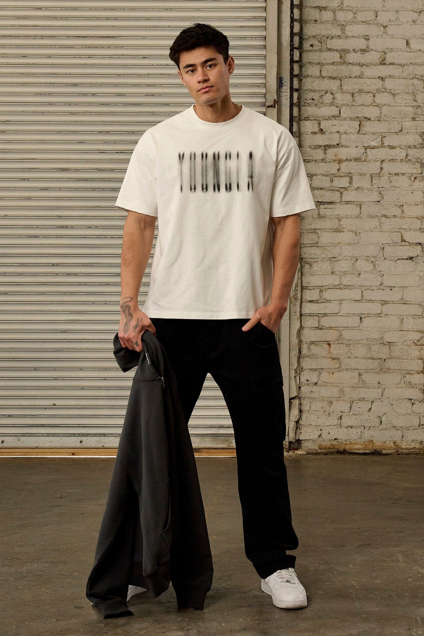 4075 - Blurry Heavyweight Tee - White
