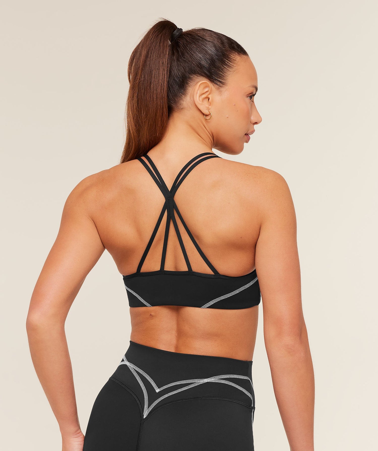 Volt Light Support Sports Bra - Black/White