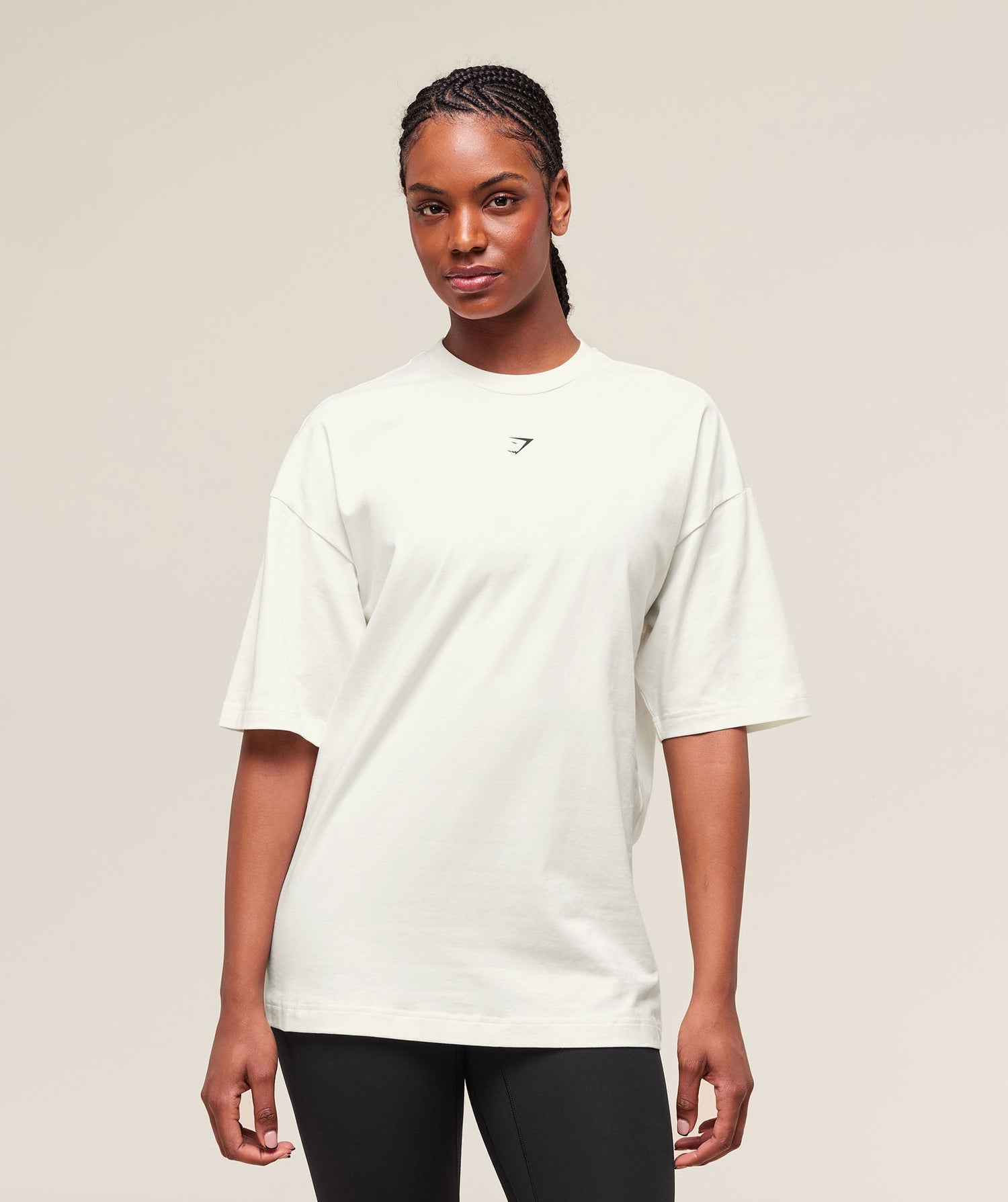 Cherry Graphic Oversized T-Shirt - Soft White