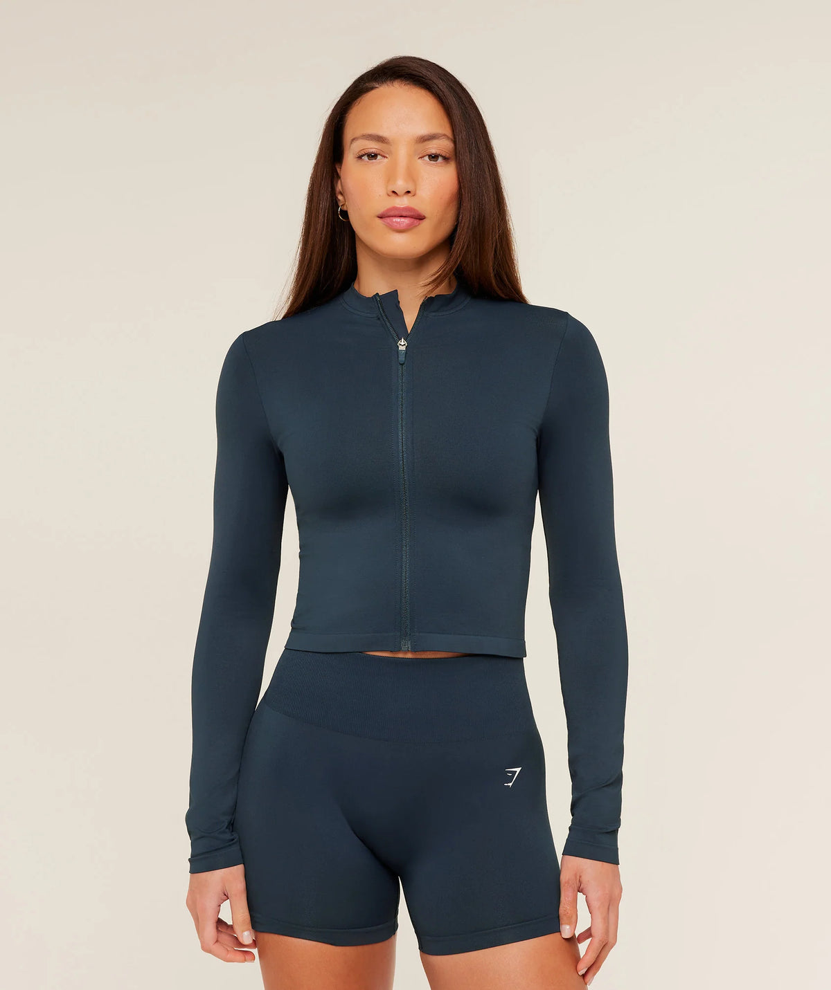 Everyday Seamless Zip Tracktop - Navy
