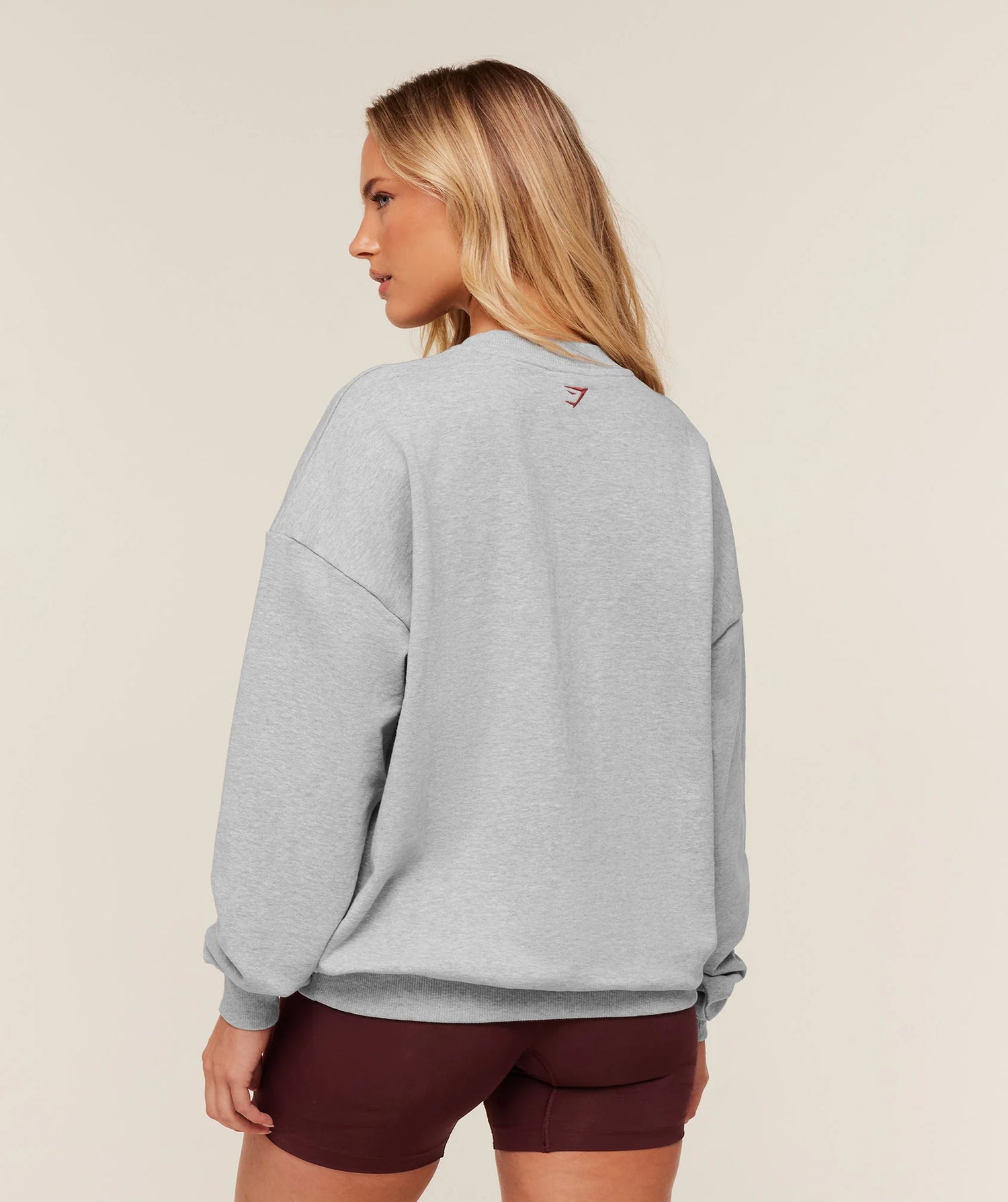 Collegiate Graphic Crew Neck Pullover - Light Grey Core Marl/GS Sets Red