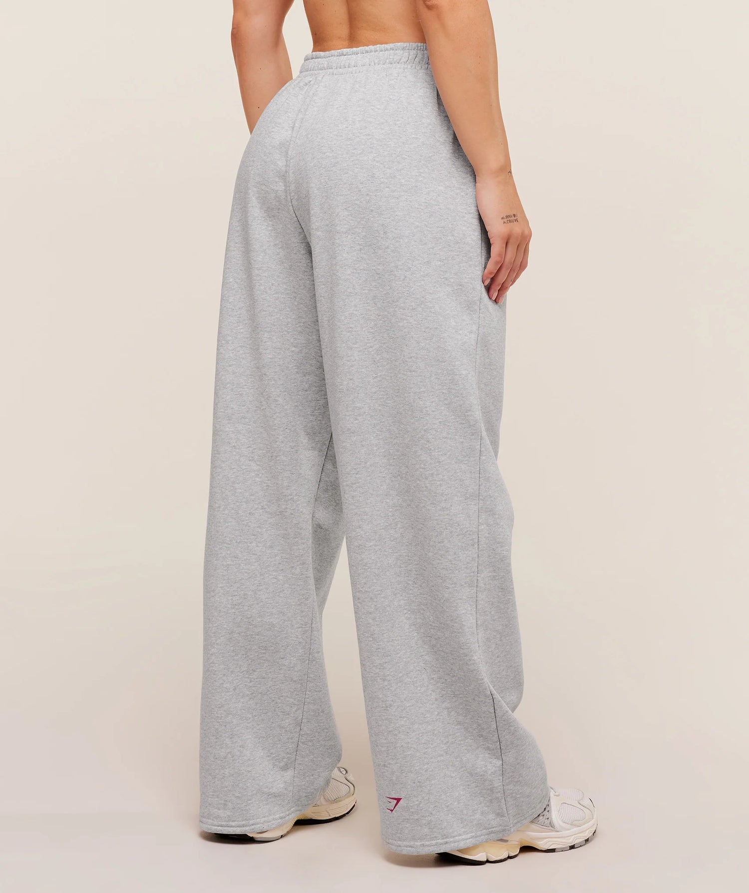 Strength Department Wide Leg Joggers - Light Grey Core Marl
