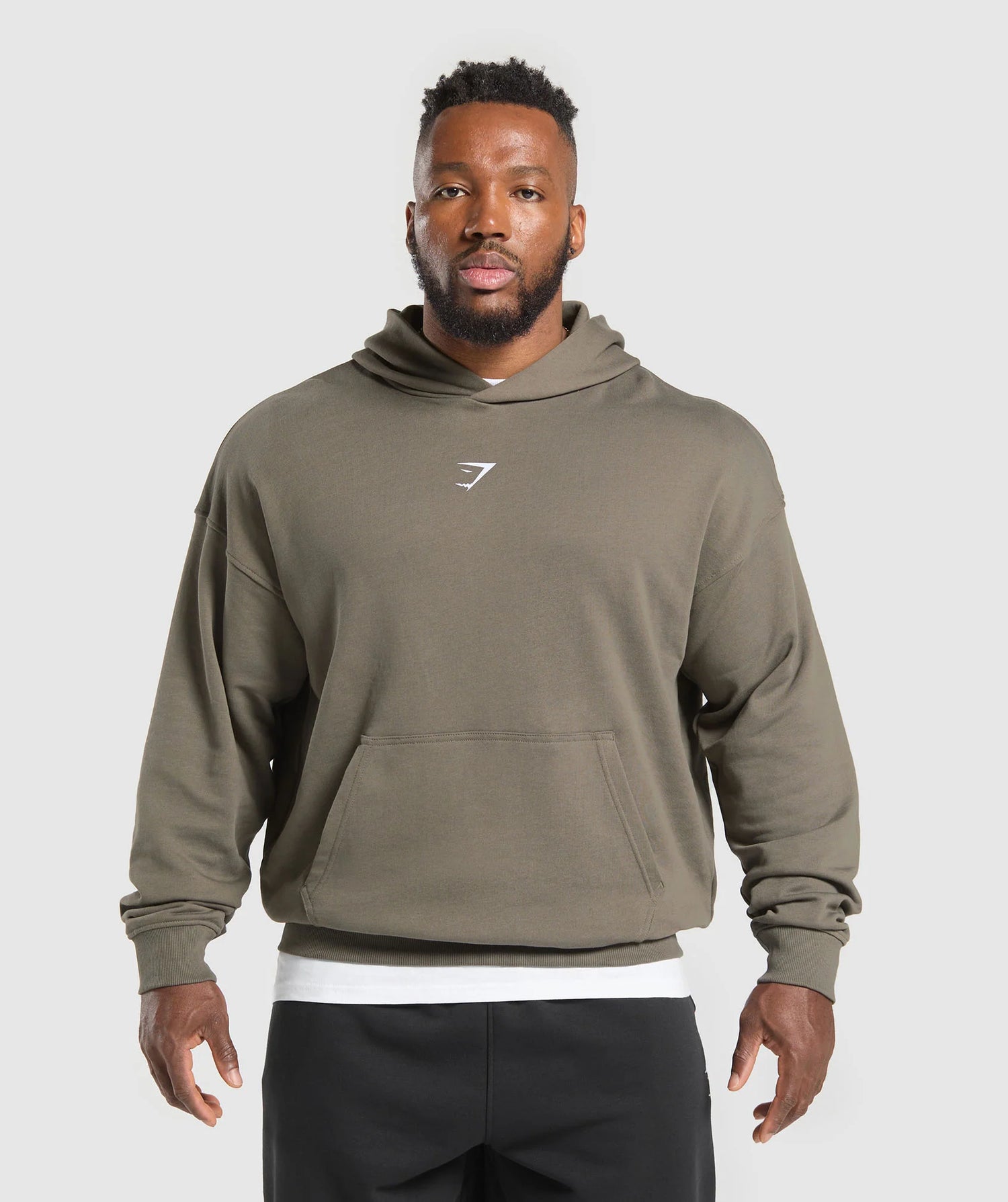 Training Fleece Cropped Hoodie - Camo Brown