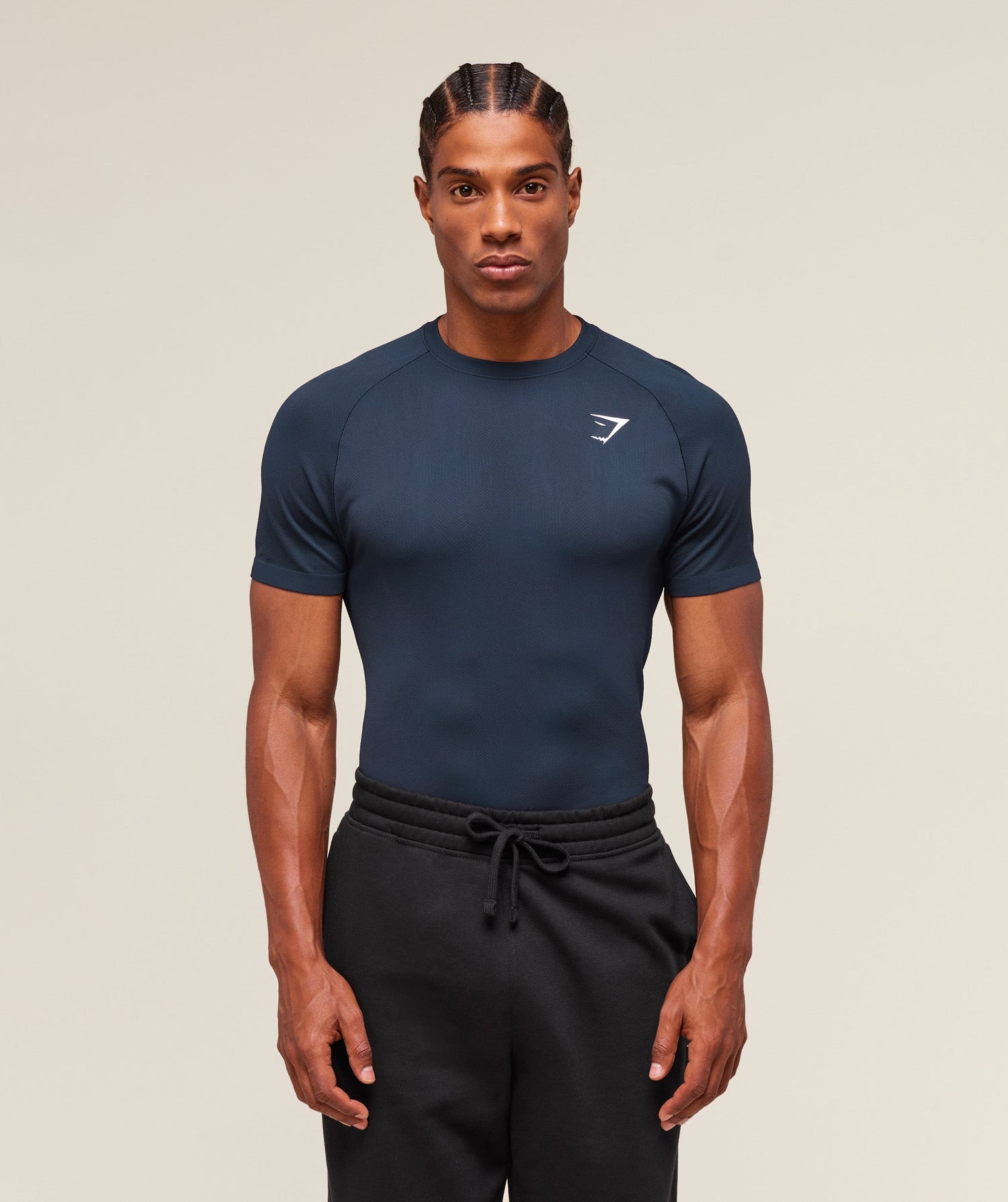 Geo Seamless T-Shirt - Navy/Heavy Blue