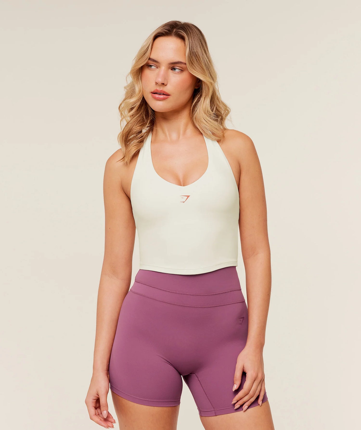 Halter Neck Cami with Shelf - GS Soft White