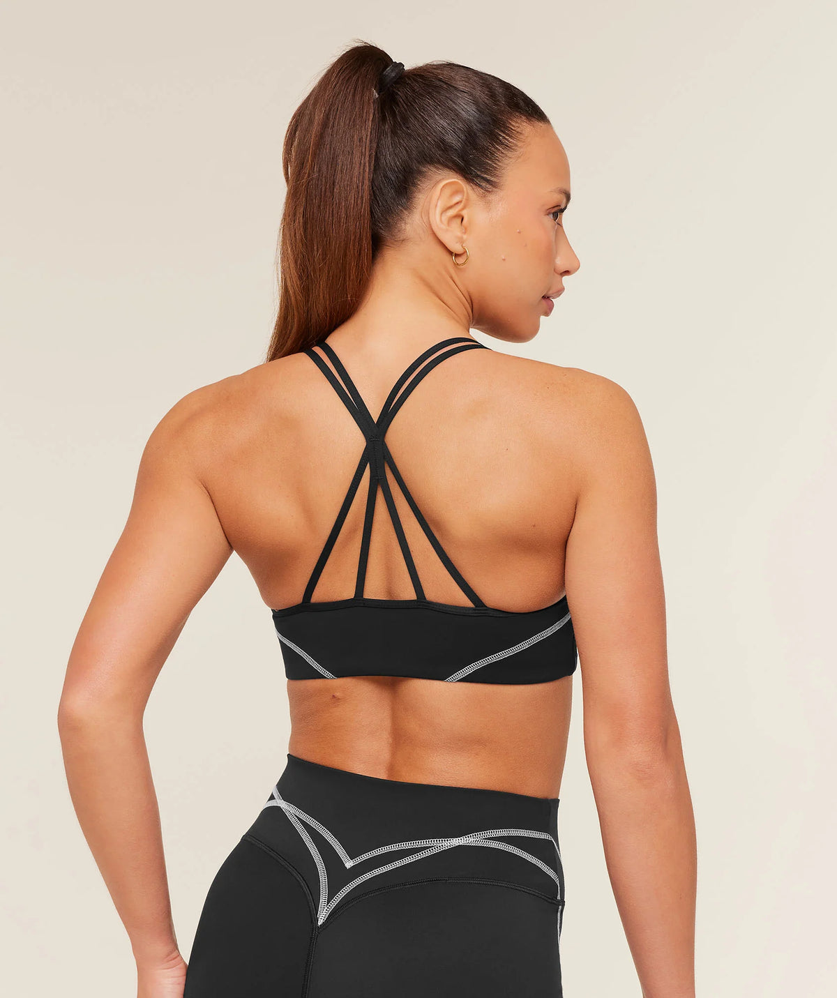 Volt Light Support Sports Bra - Black/White