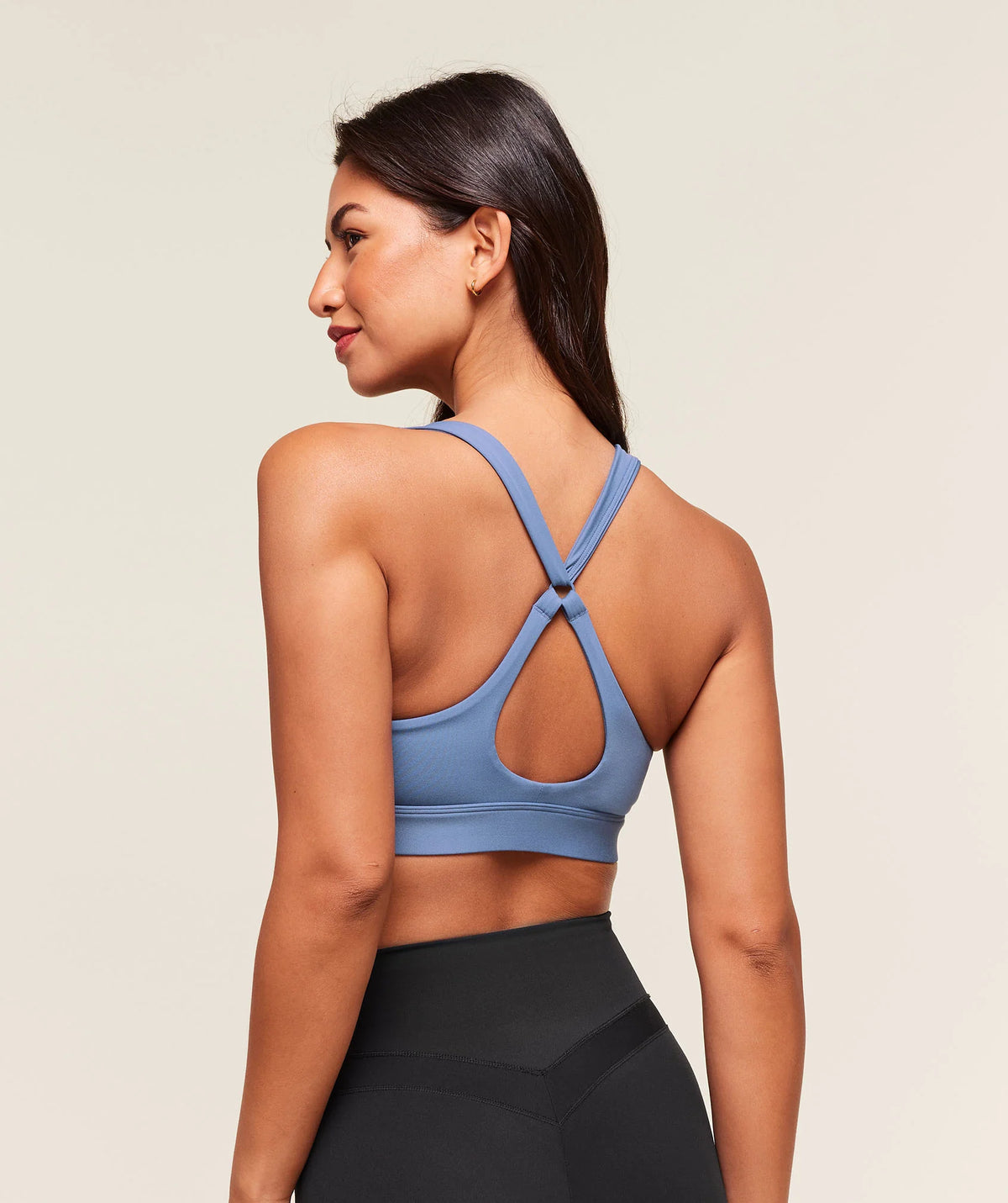 Peek A Boo Sports Bra - Worn Blue