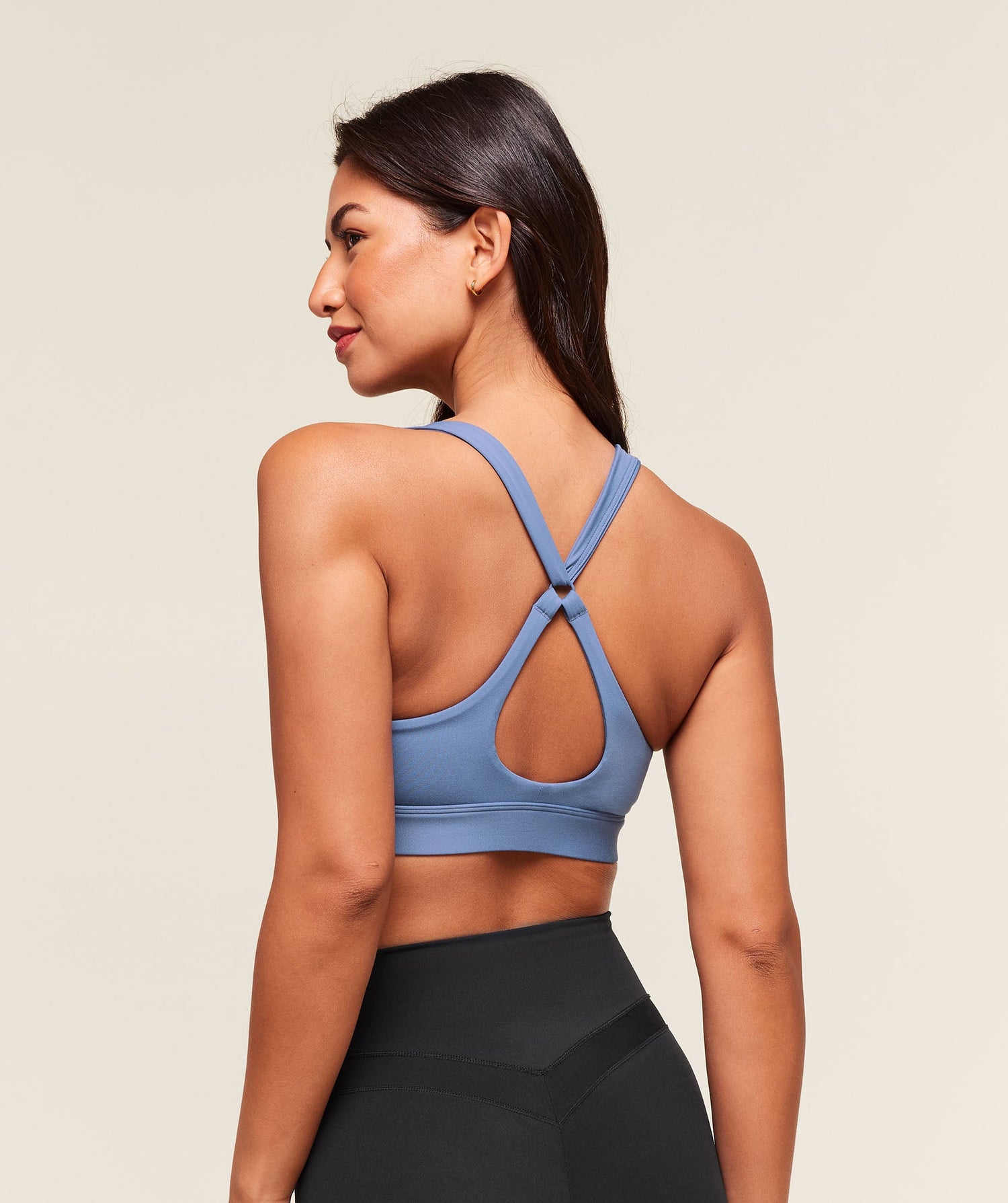 Peek A Boo Sports Bra - Worn Blue