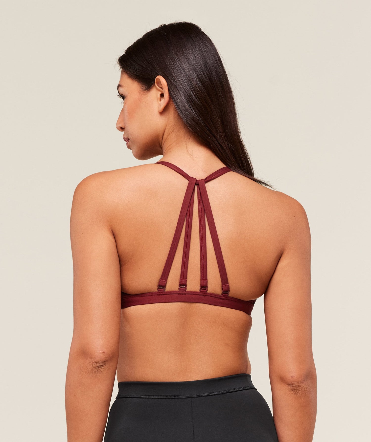 Minimal Sports Bra - Black/Sets Red