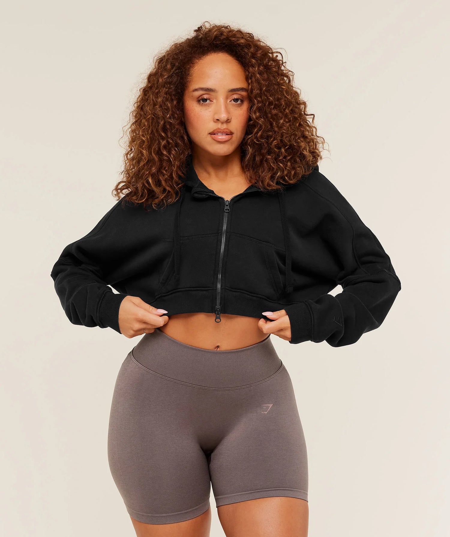 Pump Zip Through Hoodie - Black/Wash