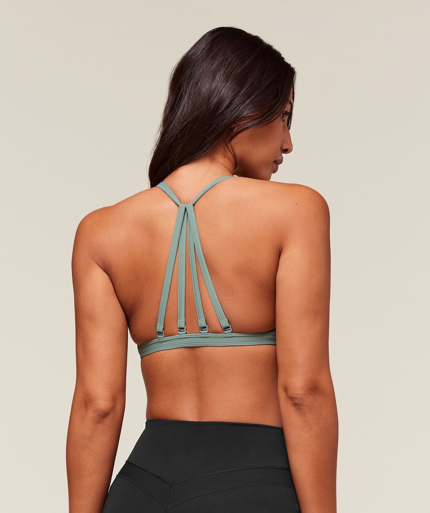 Ribbed Minimal Sports Bra - Celeste Blue