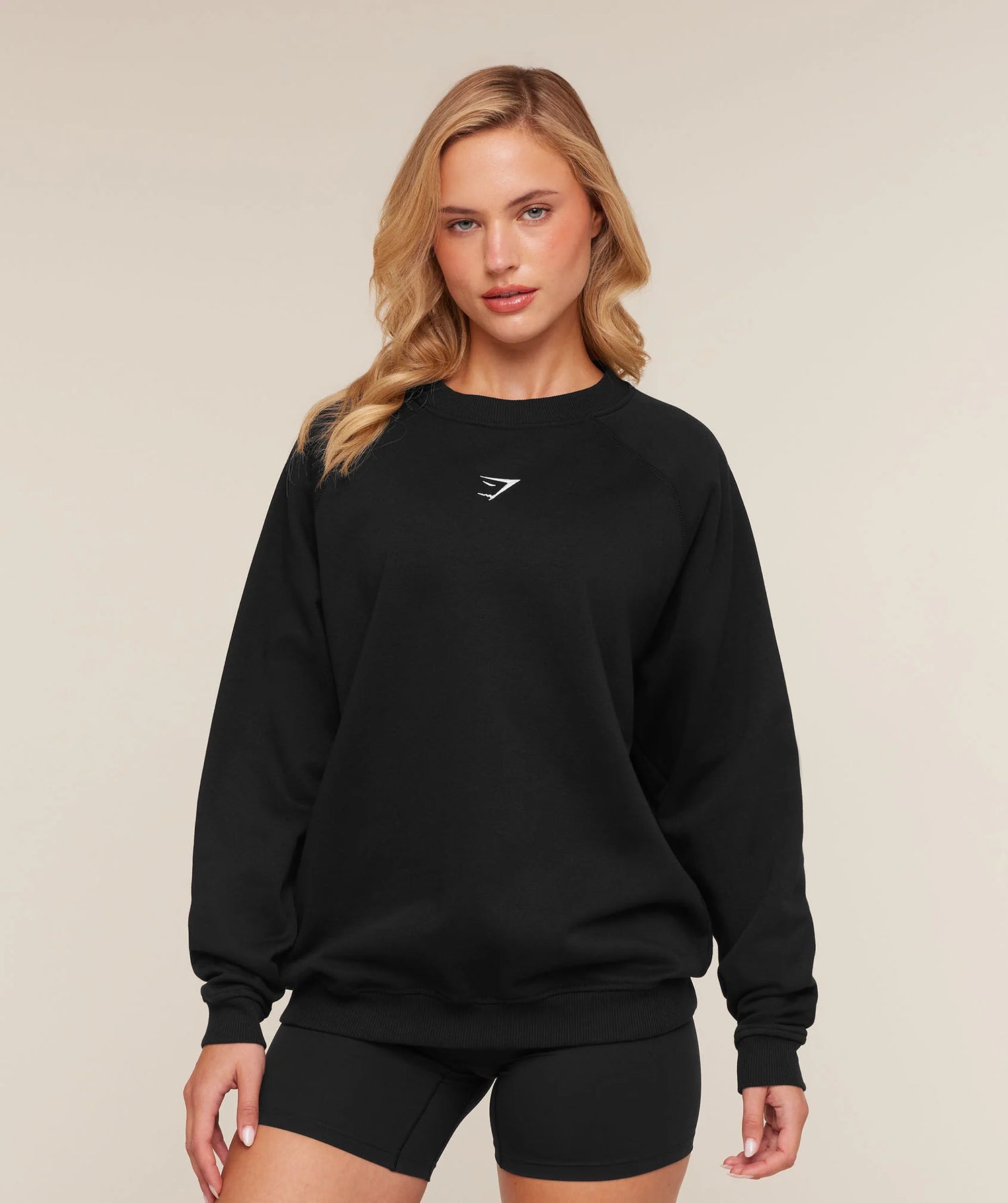 Training Oversized Fleece Sweatshirt - Black