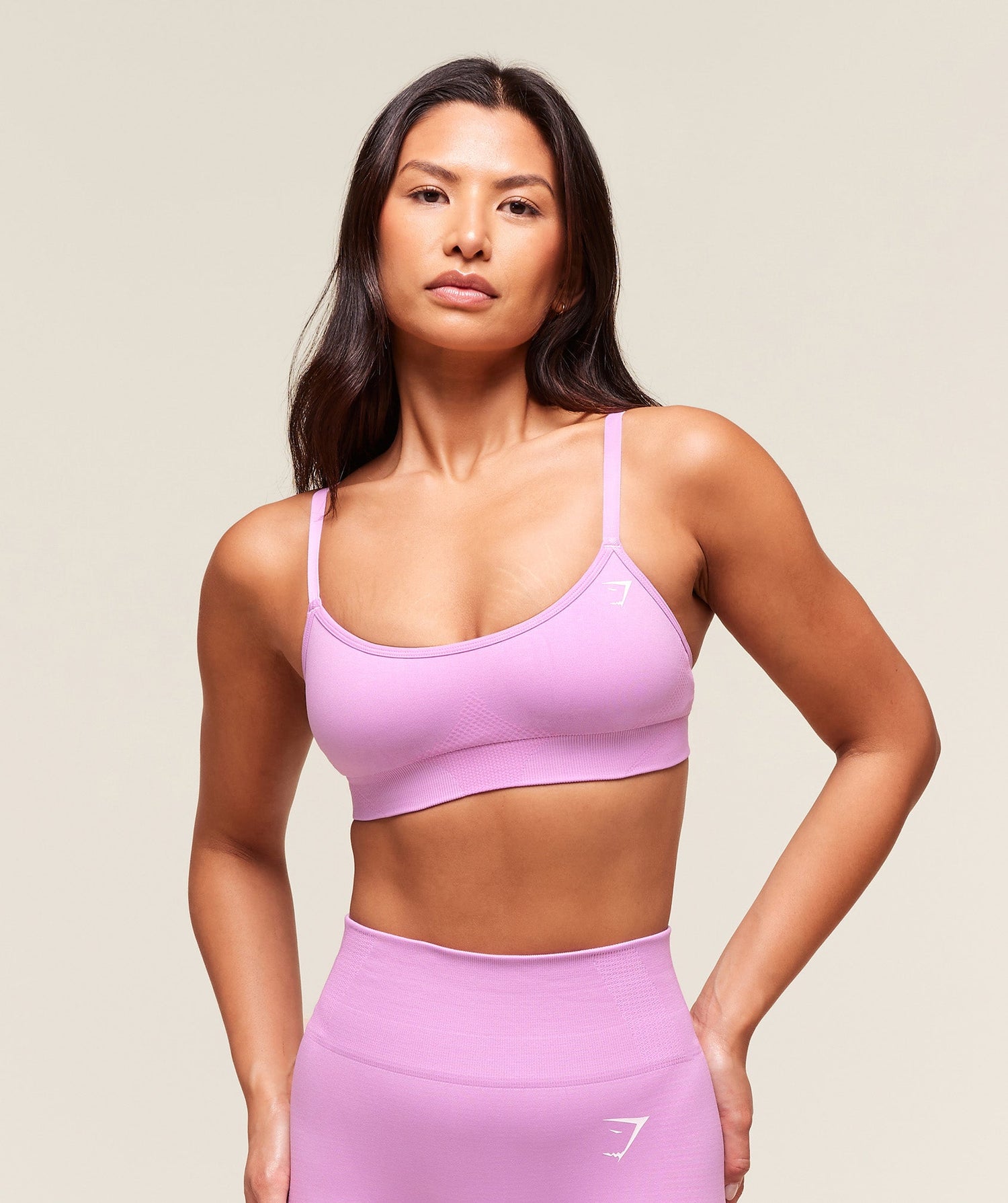 Vital Seamless Minimal Sports Bra - Sour Pink Marl