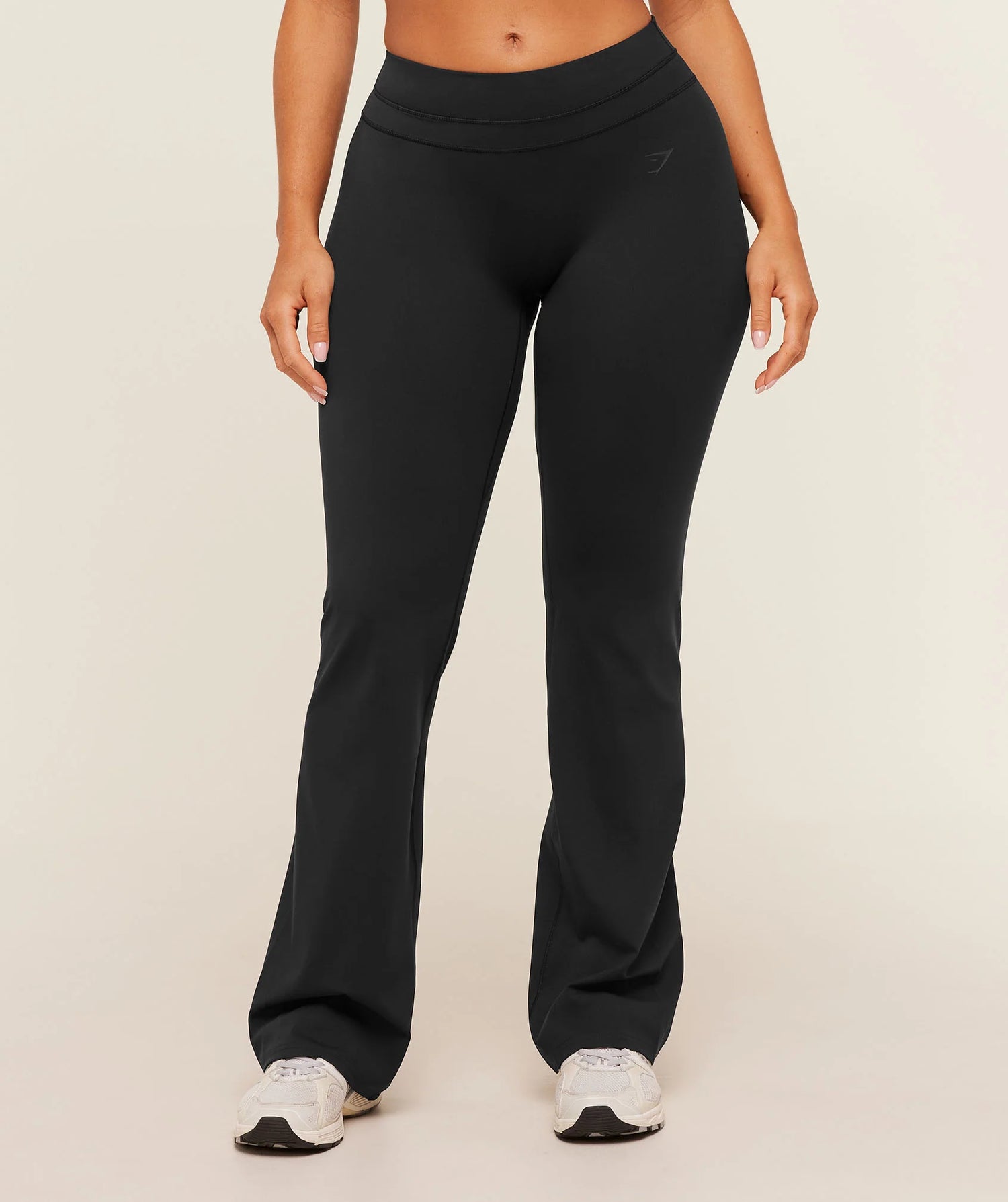 Whitney Mid-High Rise Flared Leggings - Black
