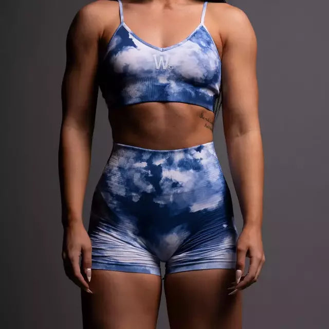Our Stamp "Everson Seamless" Sports Bra - Blue Sky